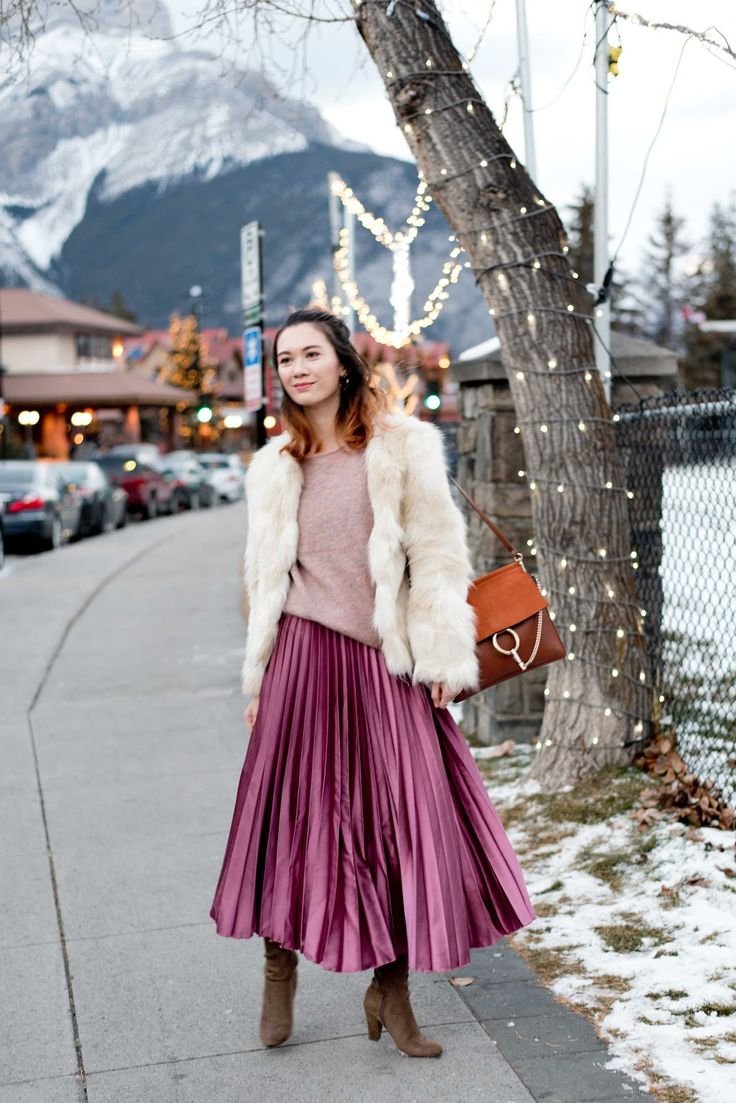 Satin Skirt in Winter