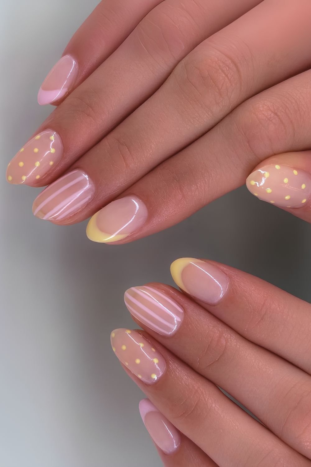 90s french tip acrylic nails