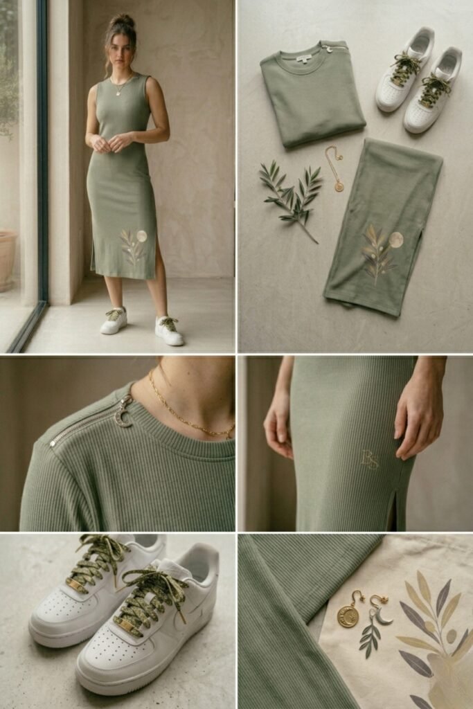 Athletic Dress with Sneakers
