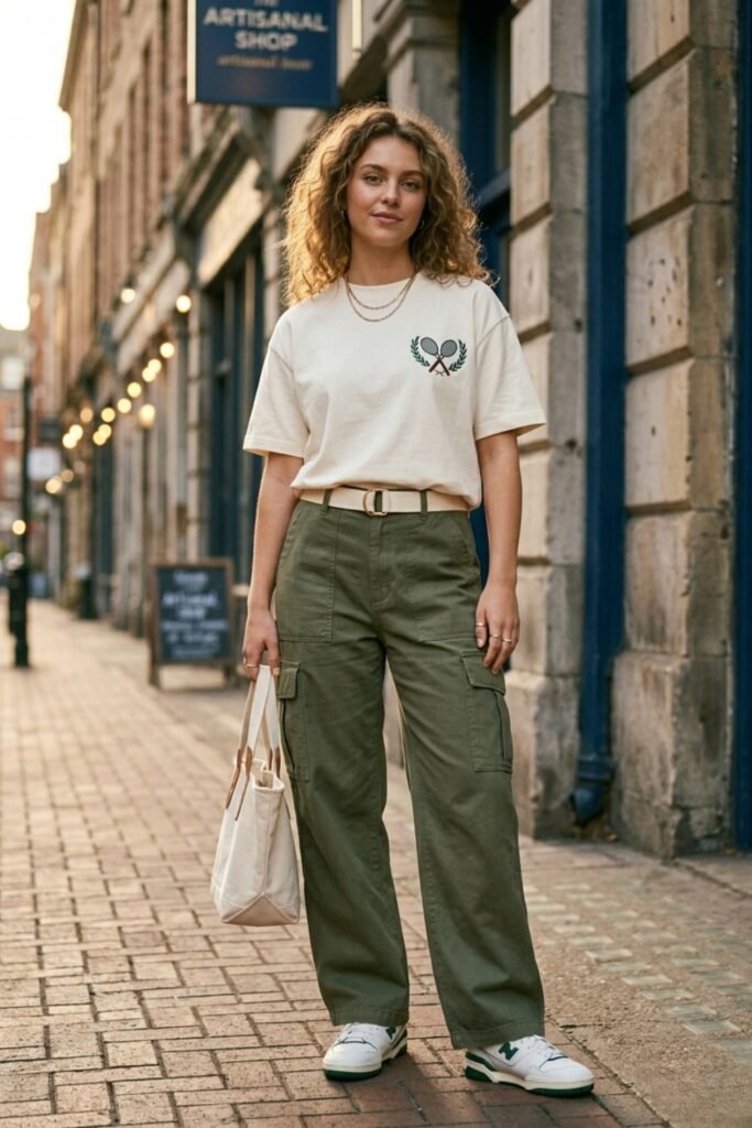 Basic Tee with Cargo Pants