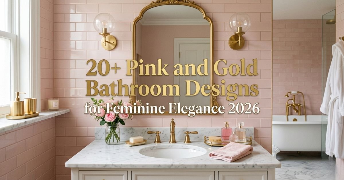 Pink and Gold Bathroom Designs for Feminine Elegance