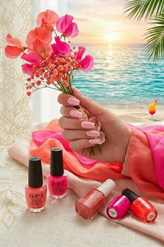 Summer Pink Nails (Bright, Neon & Coral Looks)