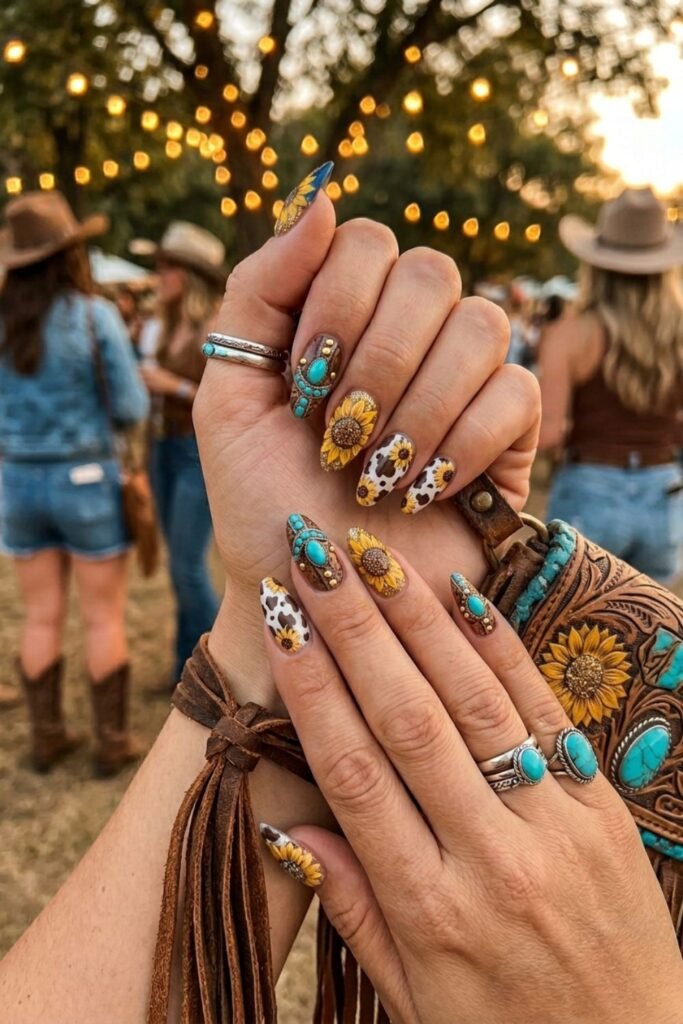 Sunflower Nail Art