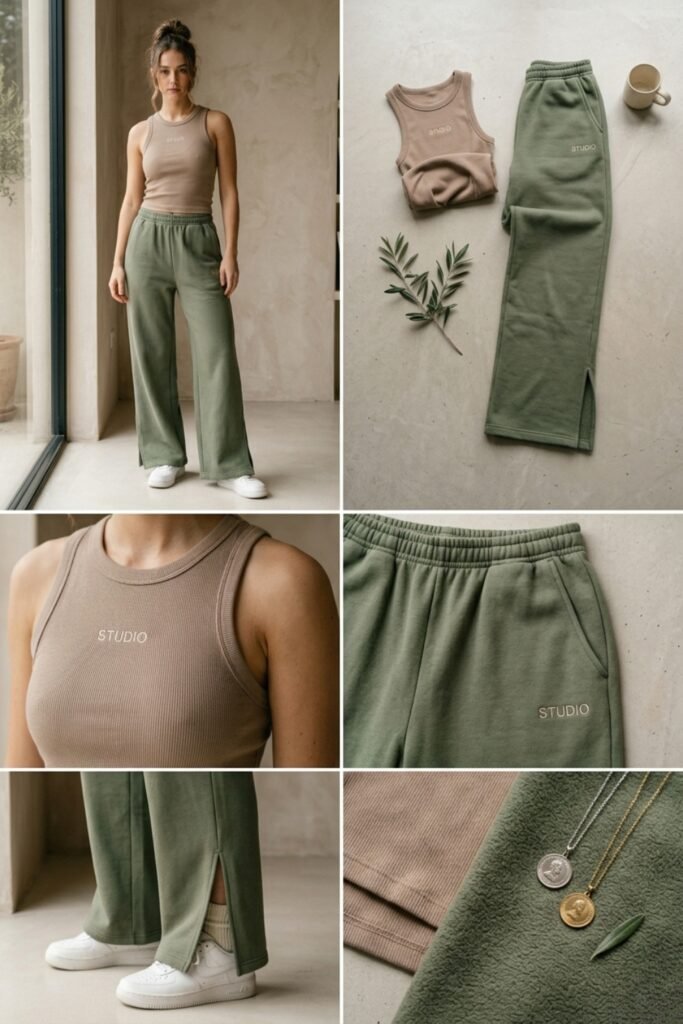 Tank Top with Wide-Leg Sweatpants