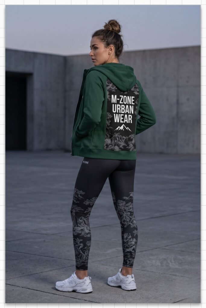 Zip-Up Hoodie with Leggings