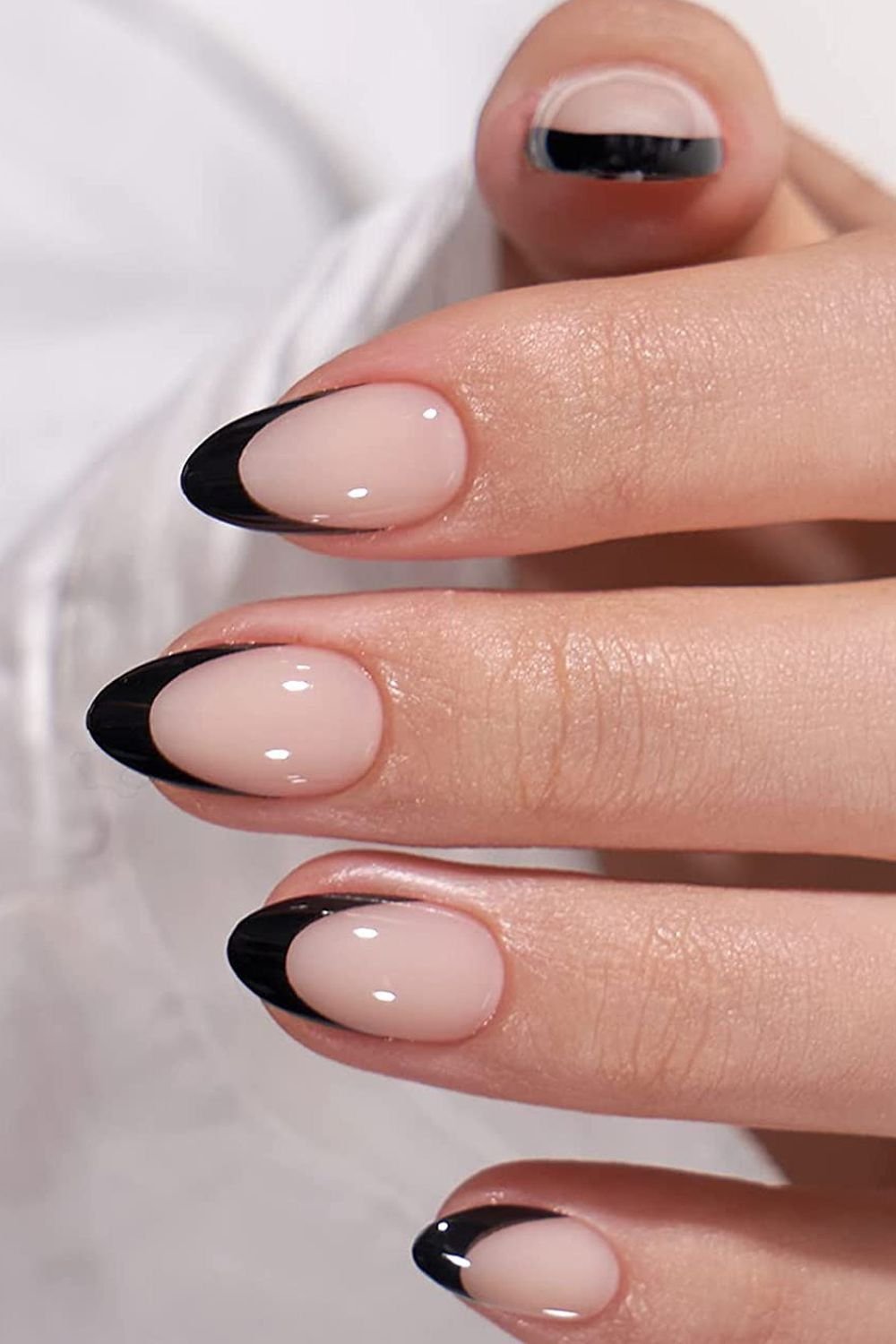 micro french nails long