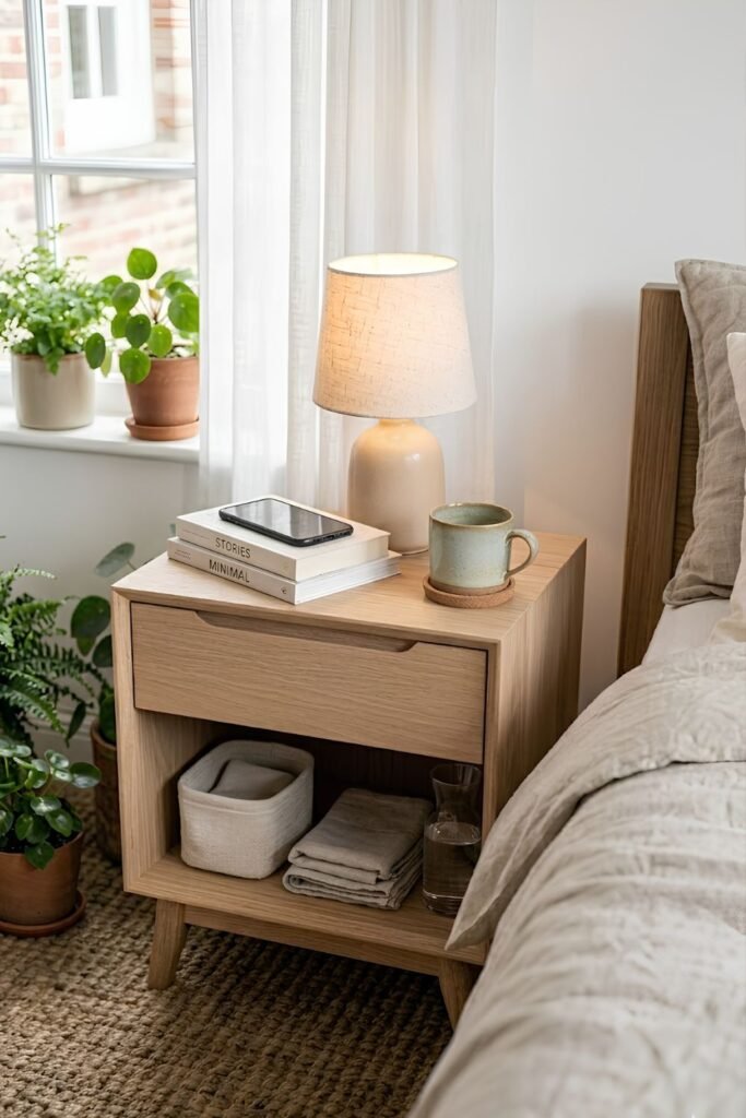 minimal bedside table ideas