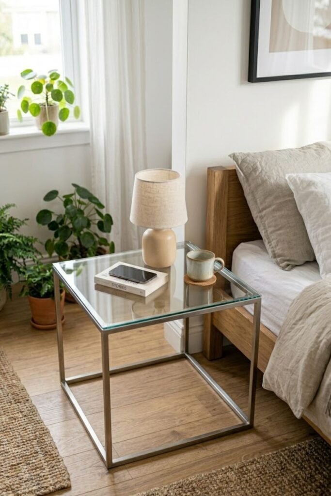 modern bedside table ideas for bedroom