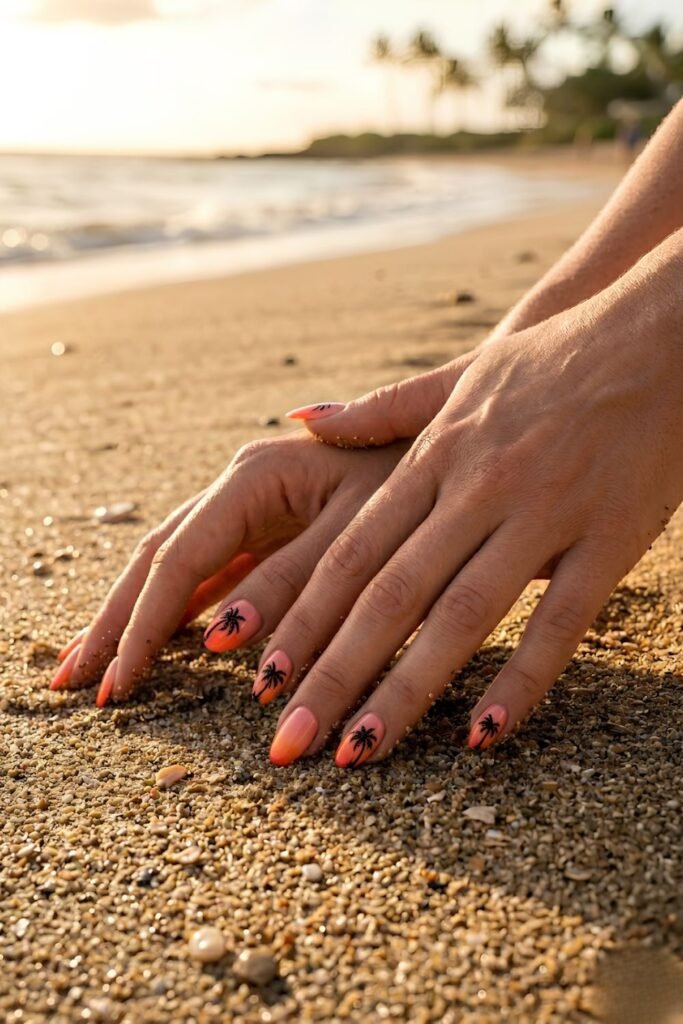 summer beach nails