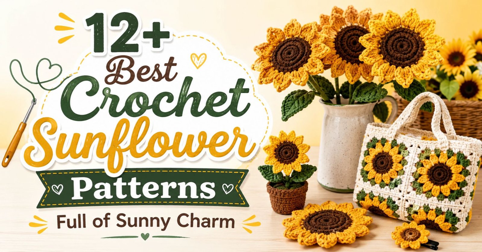 12+ Best Crochet Sunflower Patterns Full of Sunny Charm
