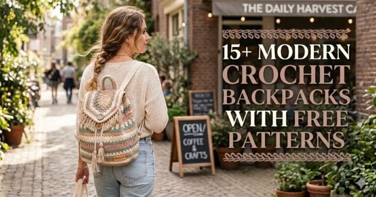 _15+ Modern Crochet Backpacks with Free Patterns