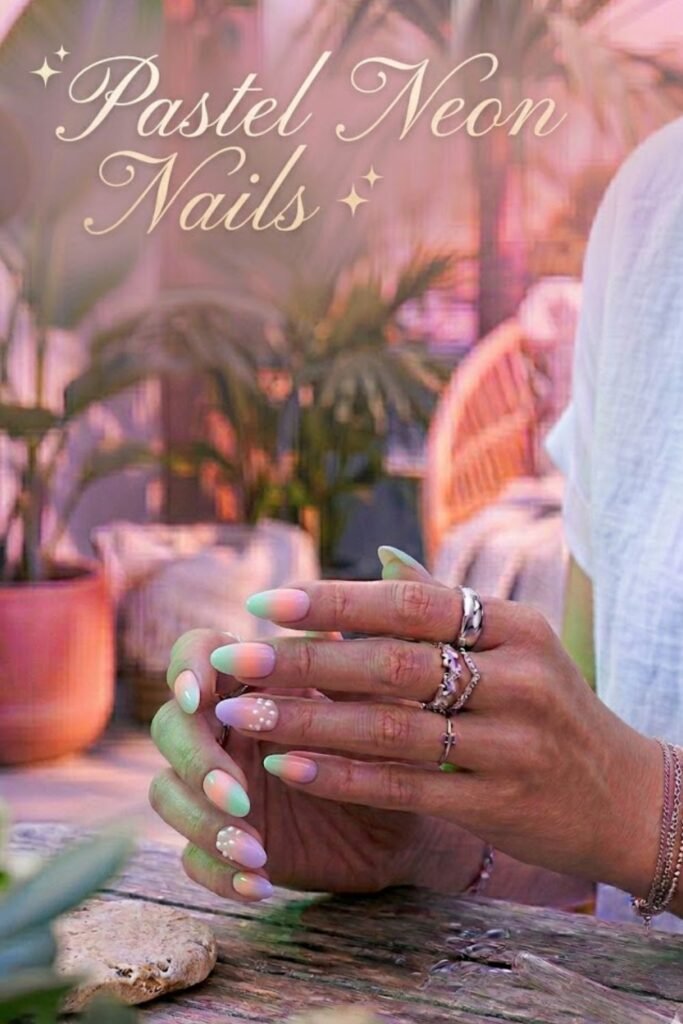  Pastel Neon Nails for a Soft Aesthetic