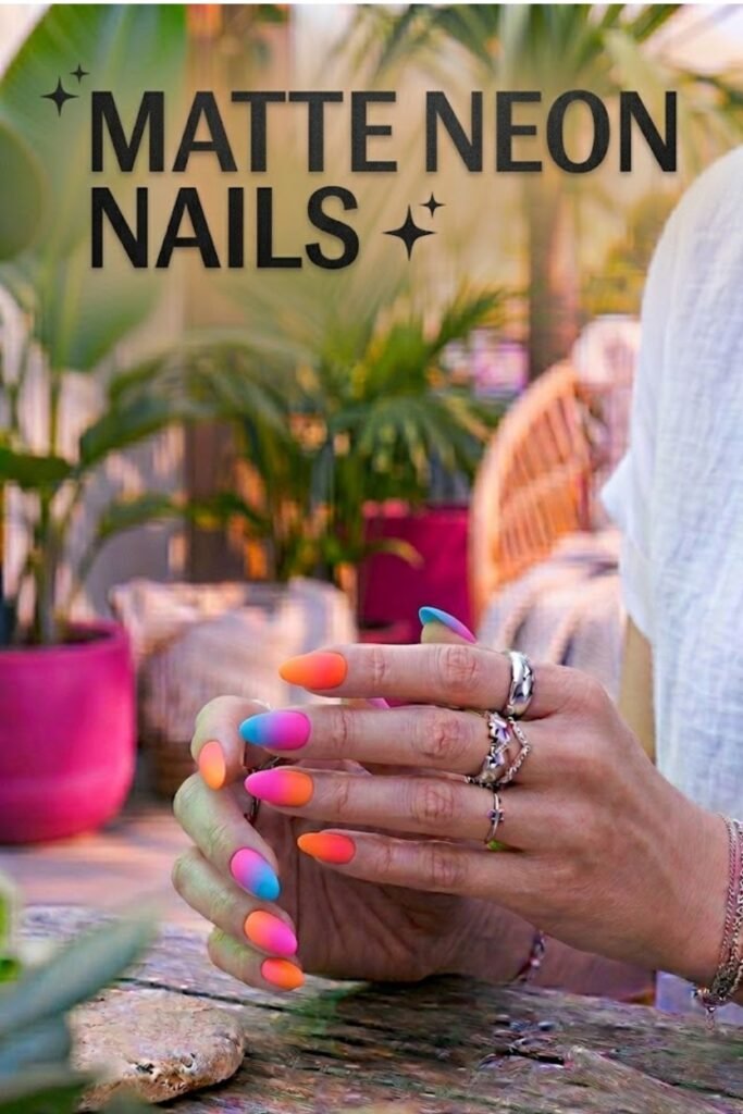  Matte Neon Nails Ideas