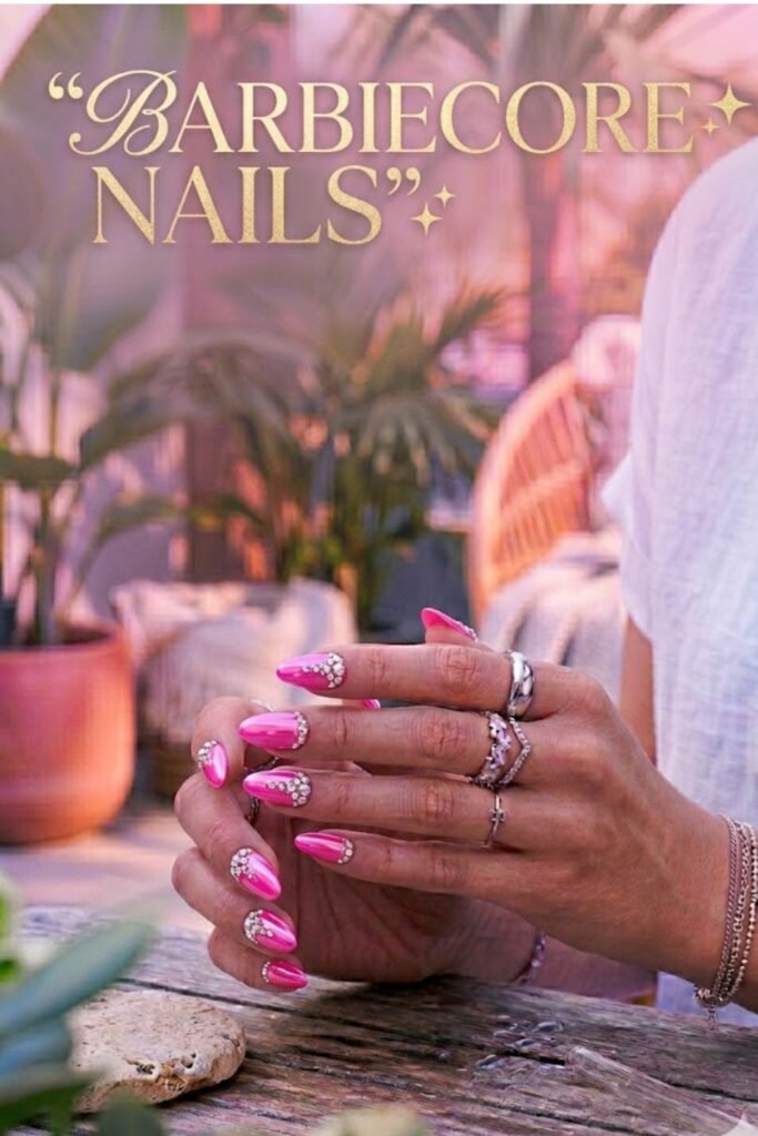  Barbiecore Neon Pink Nails Trend
