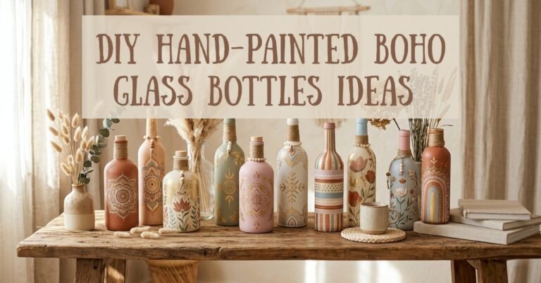 DIY Hand-Painted Boho Glass Bottles Ideas