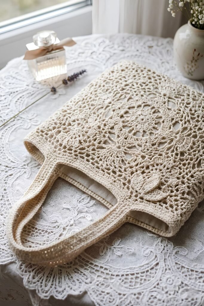 DIY crochet tote bag