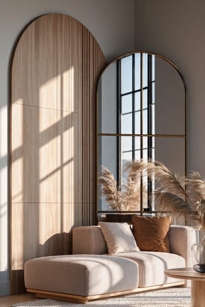 Elegant corner mirror design