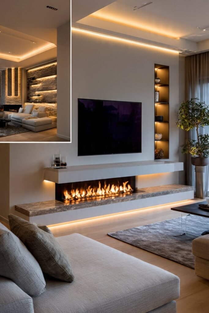 Fireplace tv wall ideas