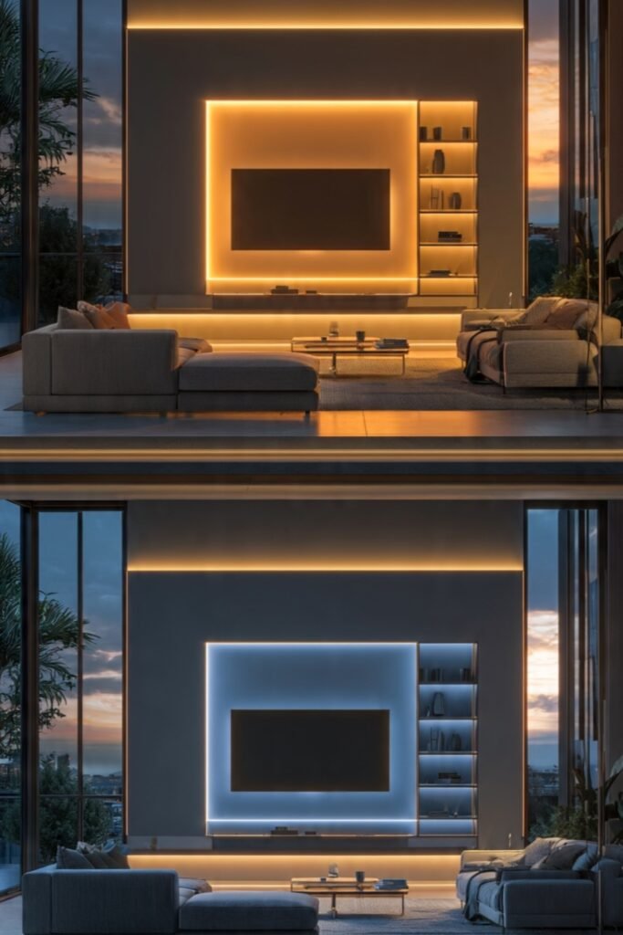 modern tv wall lights