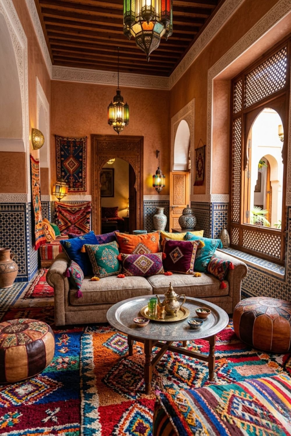 Moroccan living room modern paint