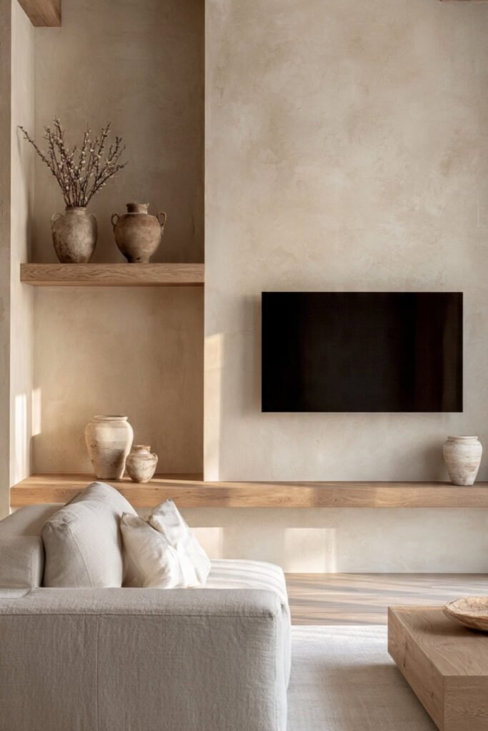 Neutral tv wall ideas