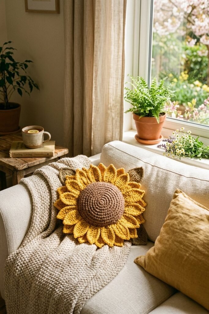 Sunflower Crochet Pillow Patterns