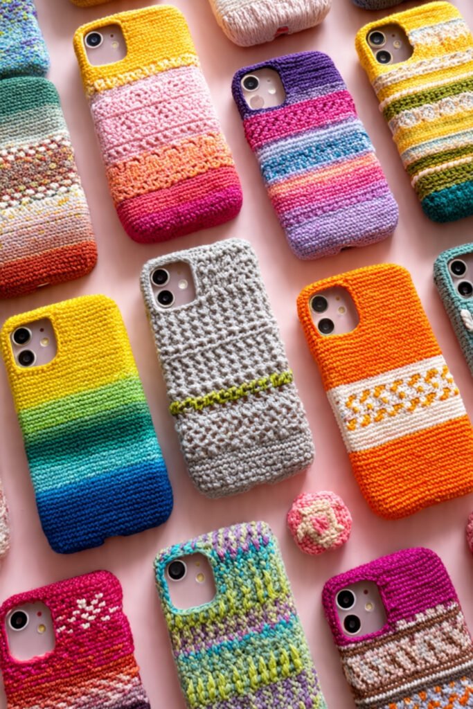 Unique DIY Phone Case Crochet Style