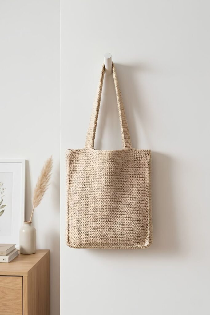 beginner crochet tote bag