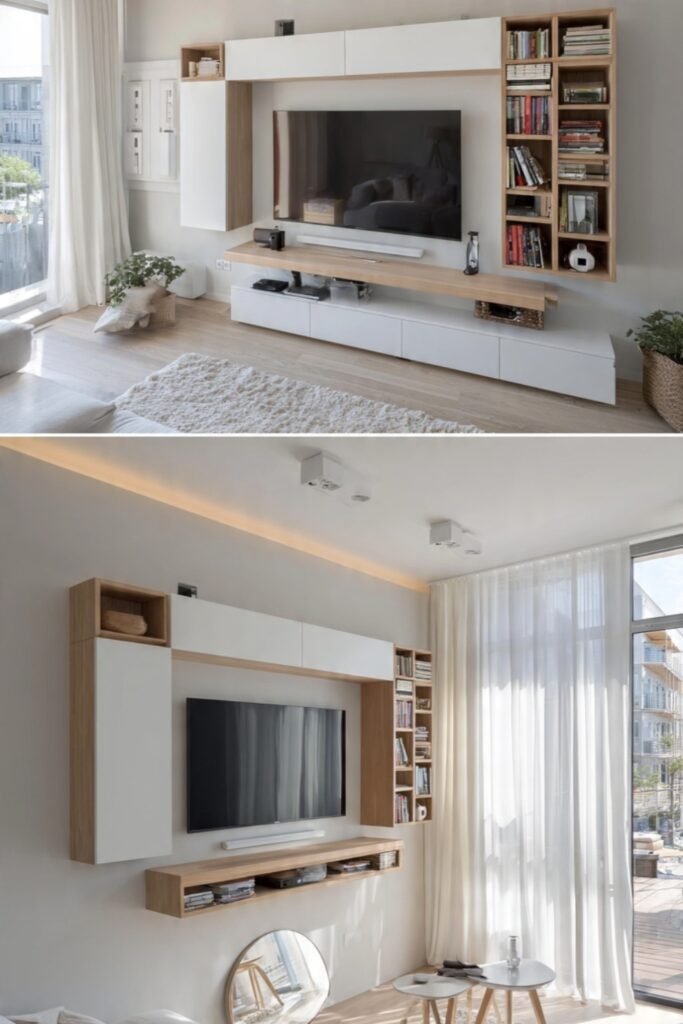 Small living room tv wall