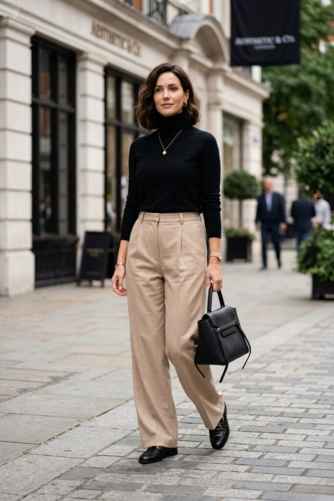 Black and Beige Elegant Outfit