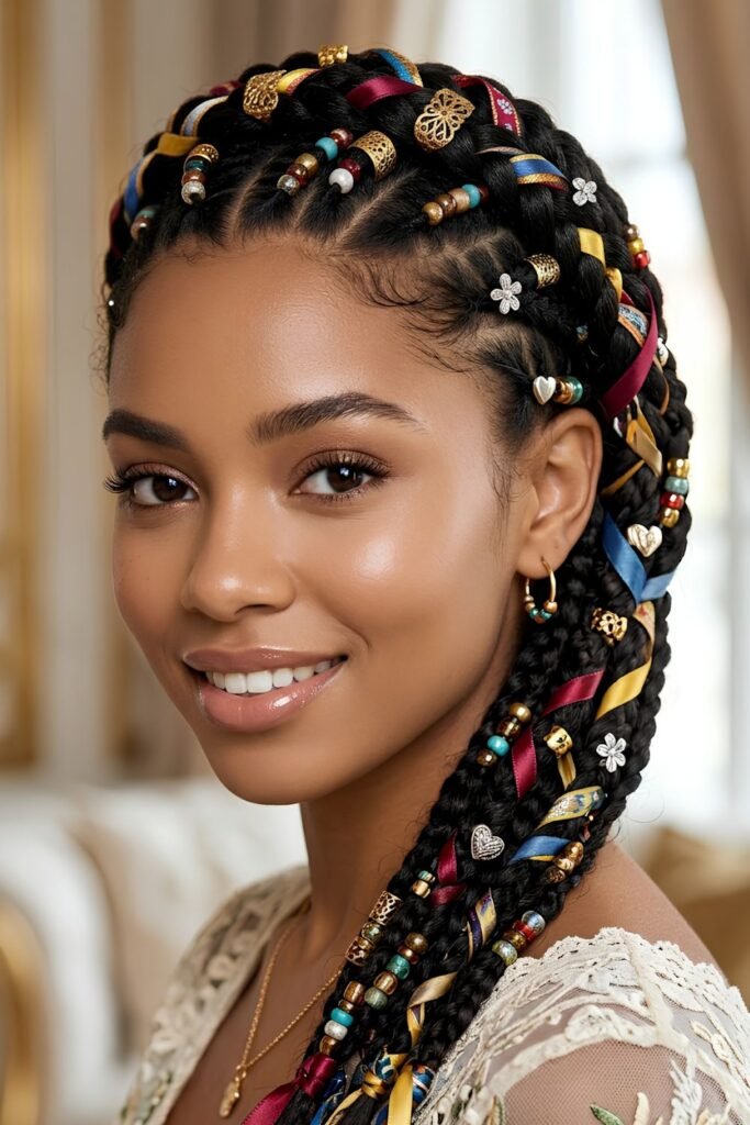 Braids with Hair Accessories
