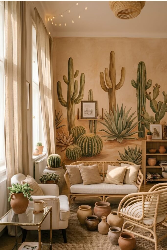 Desert Cactus Mural
