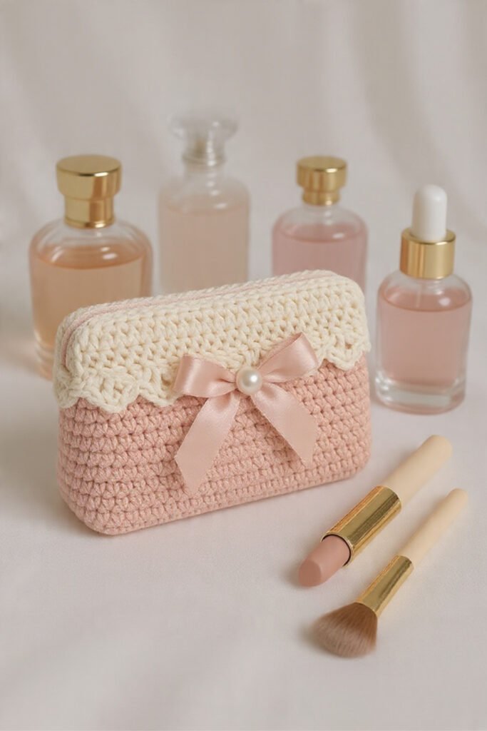 Floral Lace Crochet Clutch