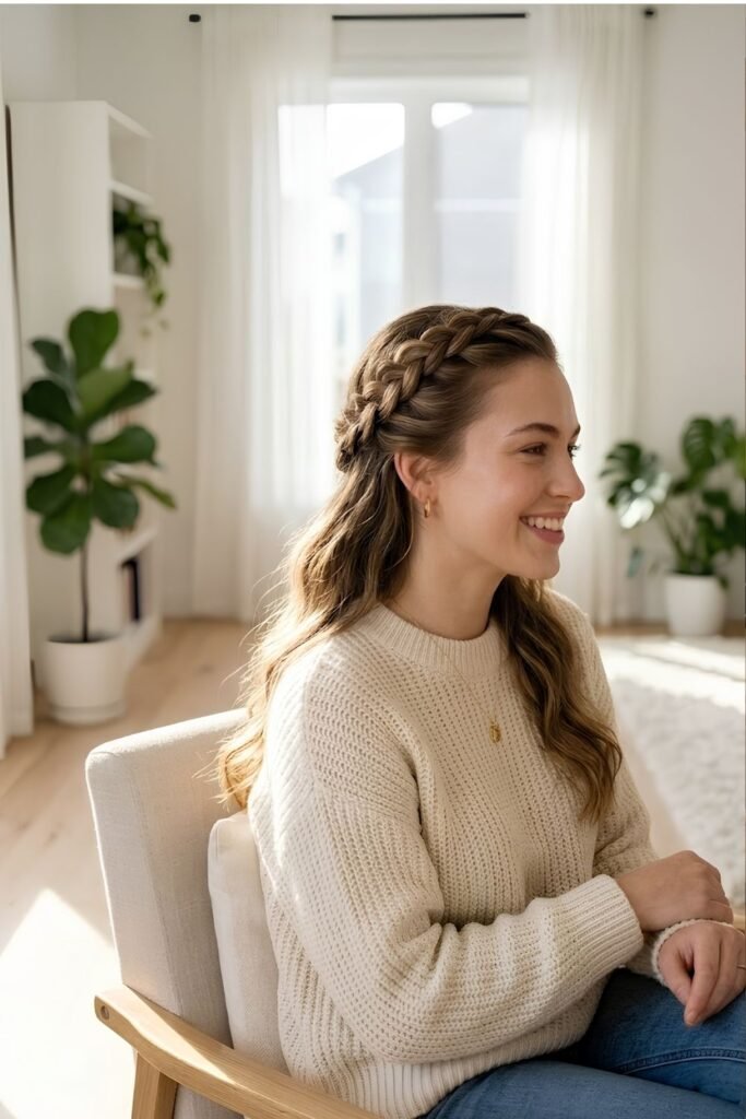 Half-Up Half-Down Braids