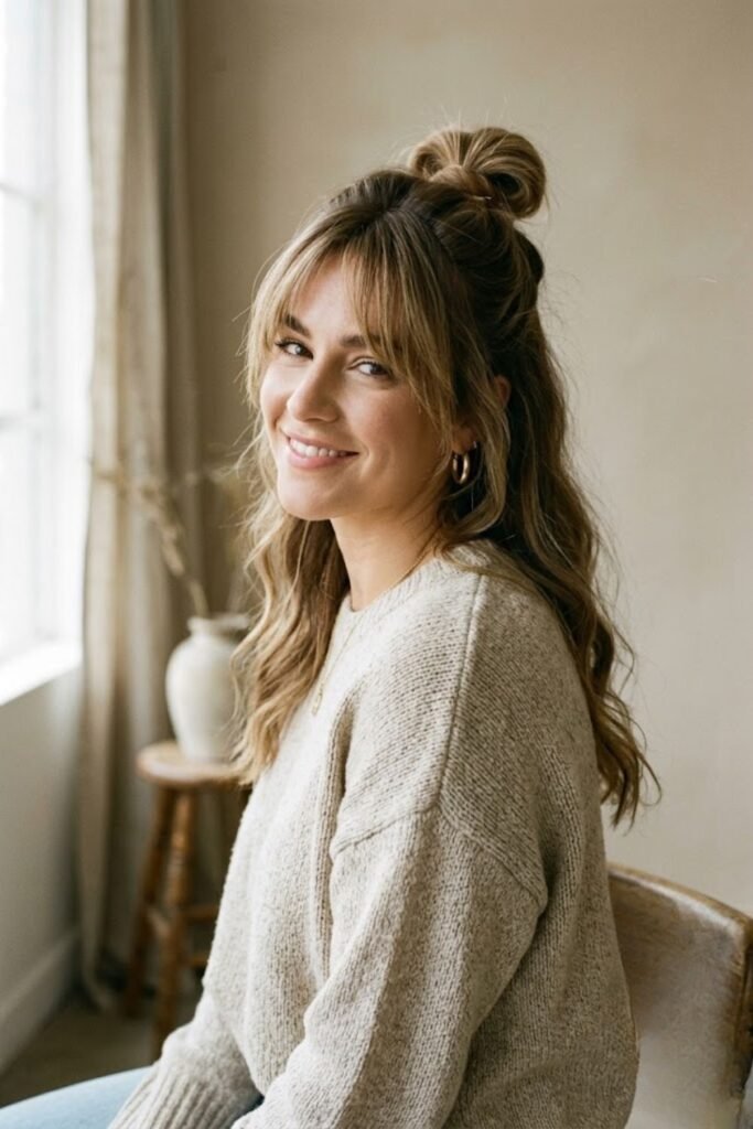 How to style bangs with straightener