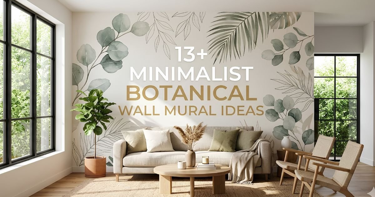 Minimalist Botanical Wall Mural