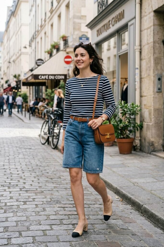 Pair Jorts with a Classic Black Bodysuit