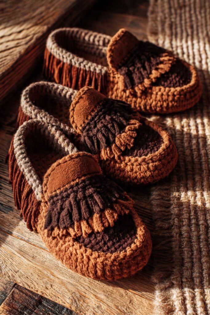 _Stylish Moccasin Crochet Slipper Pattern