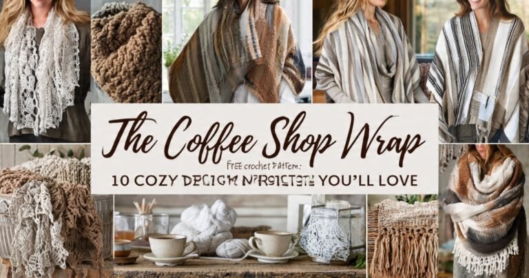 The Coffee Shop Wrap Free Crochet Pattern