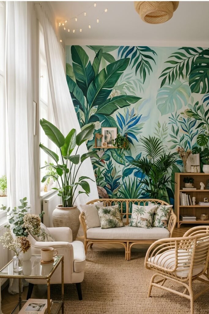 Tropical Leaf Mural
