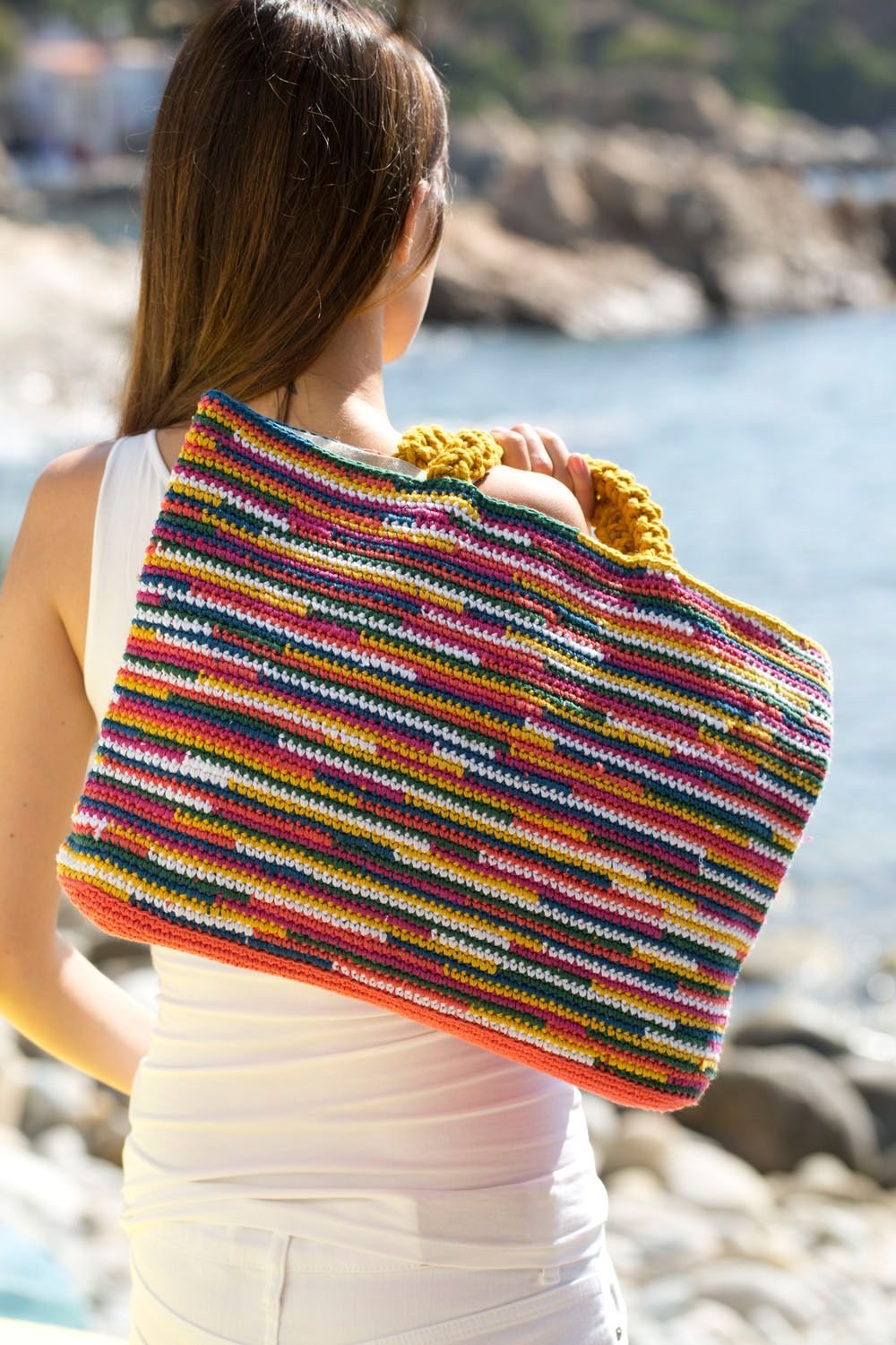 crochet market tote