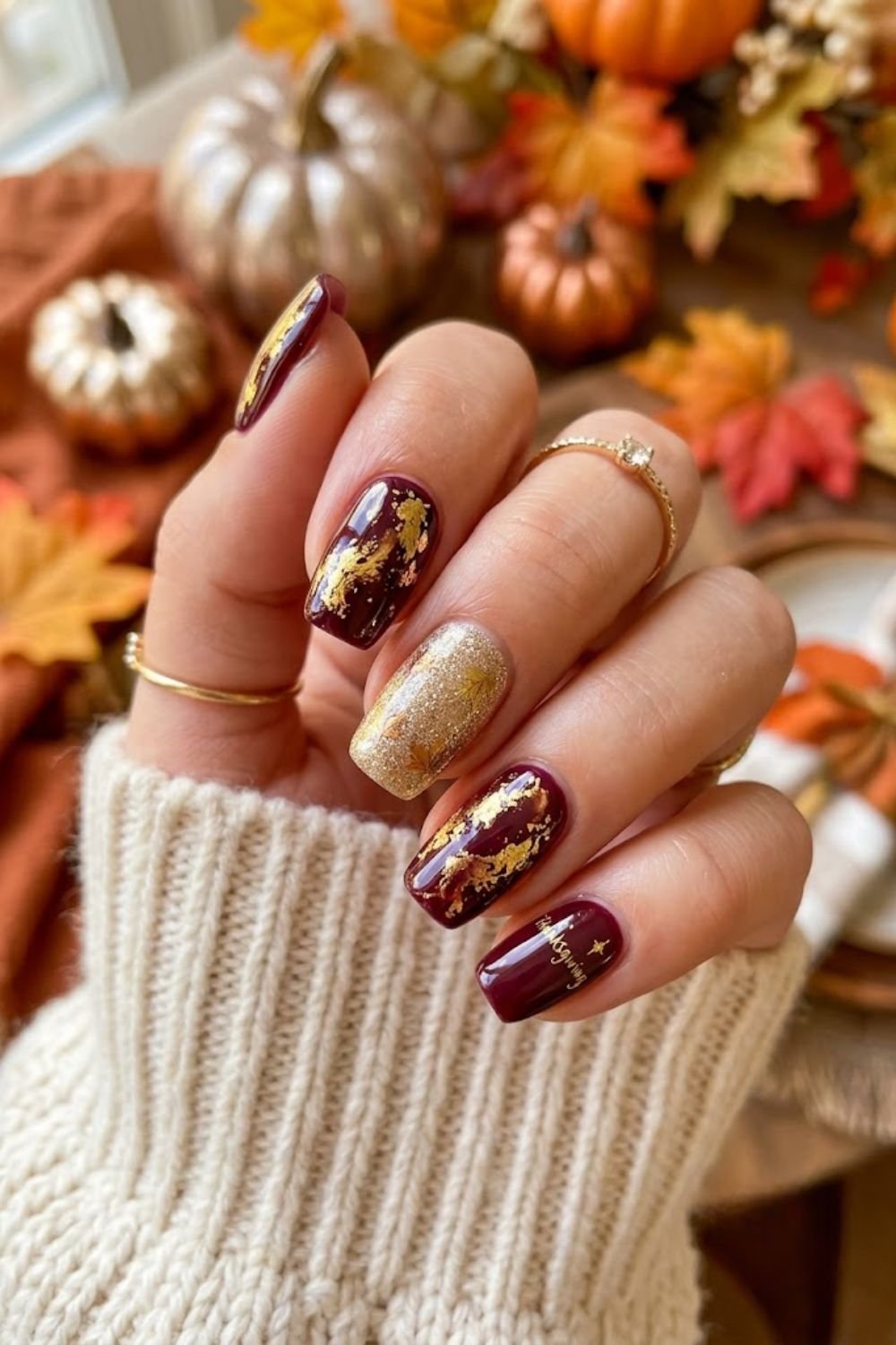 Classy fall nail designs