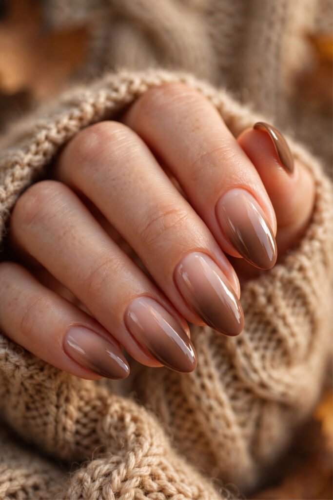 Mocha Ombre Nails