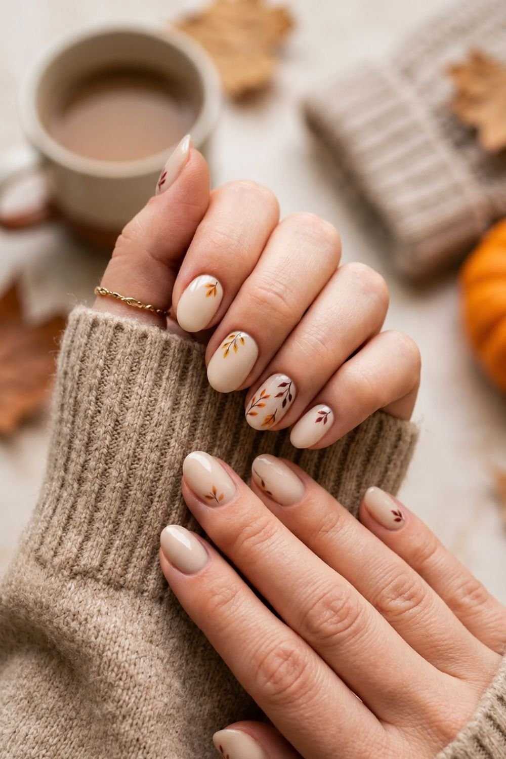 beautiful Thanksgiving nails colors