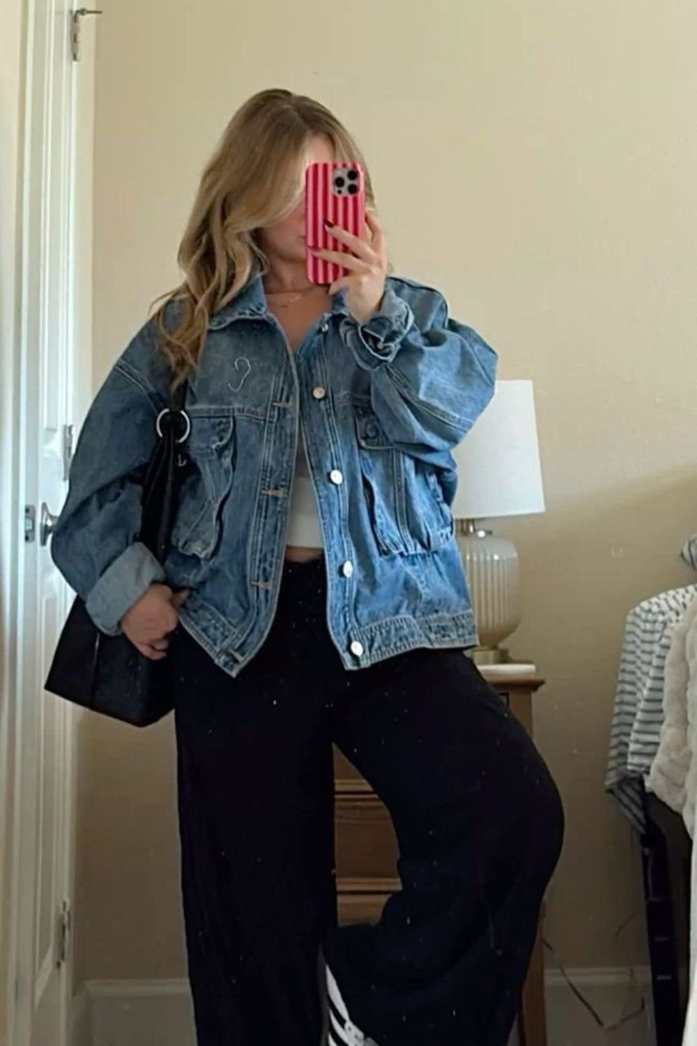 trendy wide leg jeans outfits