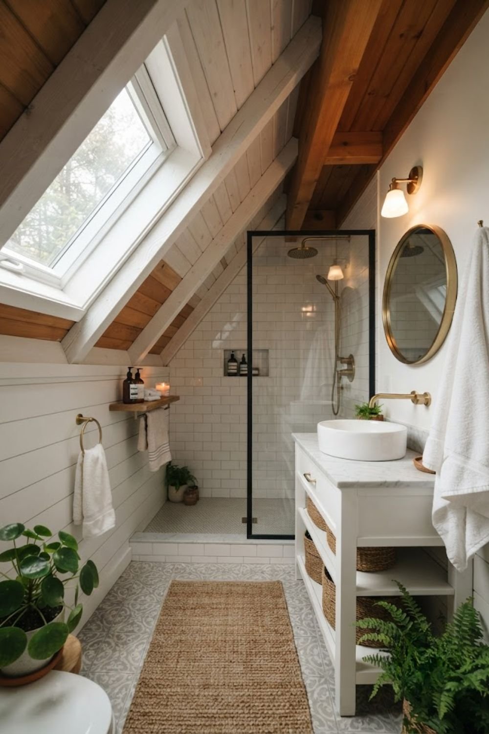 Small sloped ceiling bathroom ideas