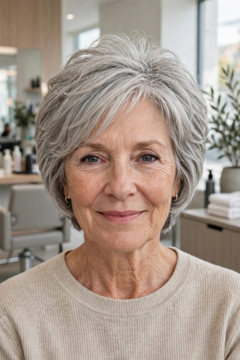 Bixie cut for fine thin hair for women over 50: Classic Layered Bixie