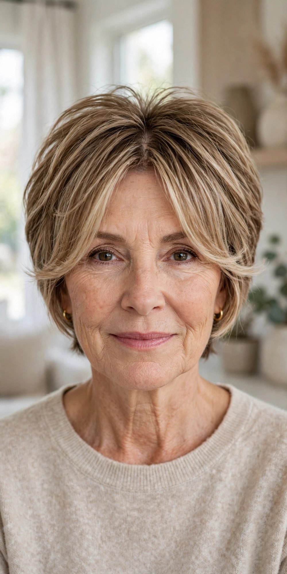 Bixie cut for fine thin hair for women over 50: Bixie With A Curtain Front