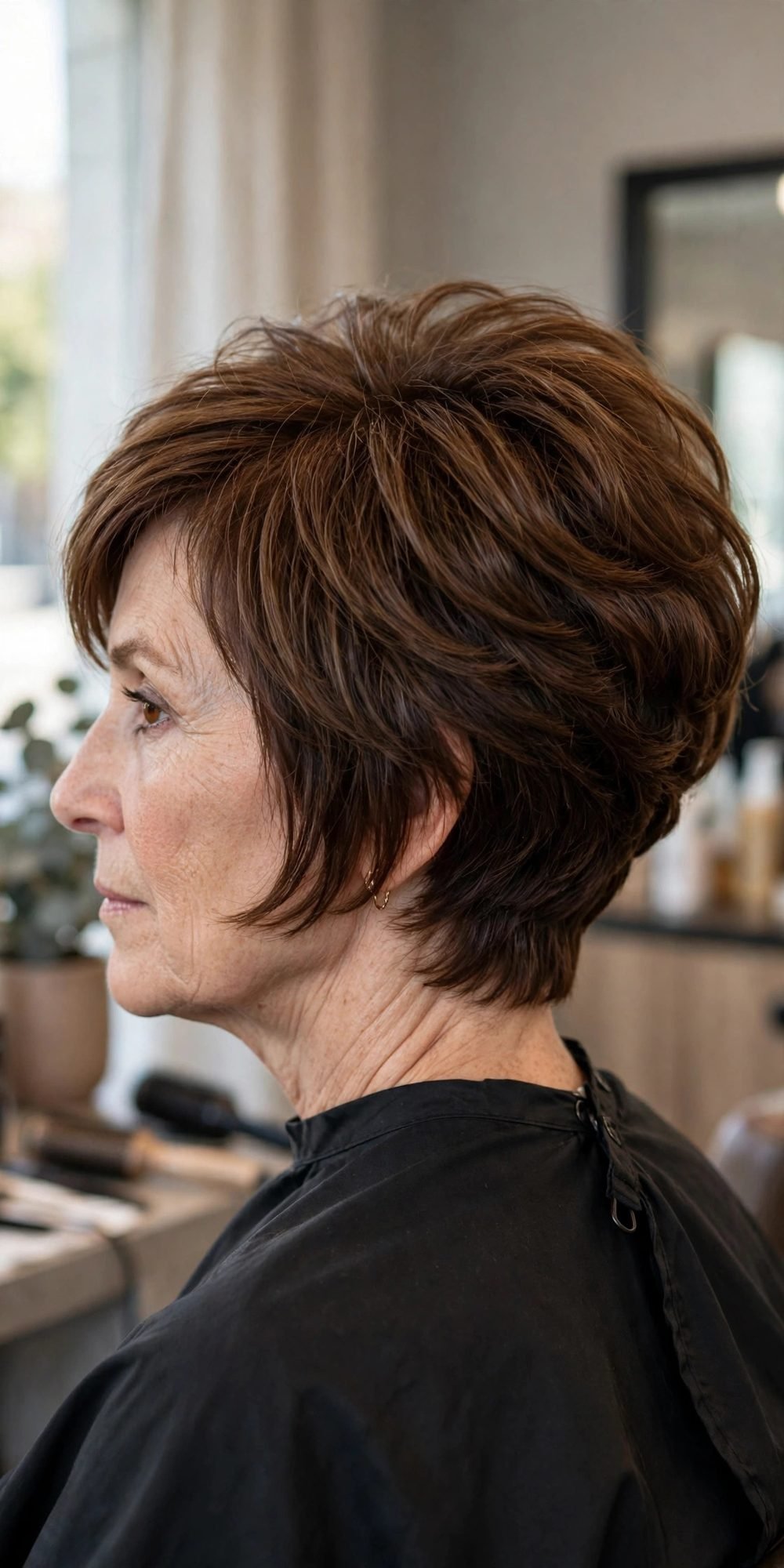 Bixie cut for fine thin hair for women over 50: Bixie Bob With A Stacked Back