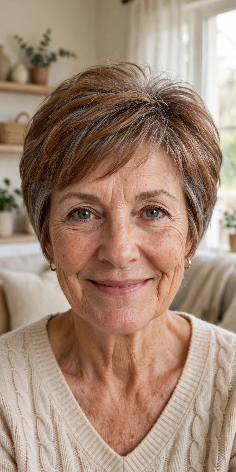 Bixie cut for fine thin hair for women over 50: Easy Care Bixie That Grows Out Softly